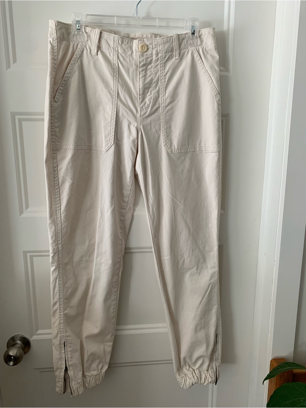 Banana Republic ,women's or men's Cream Casual Drawstring Hem Pants